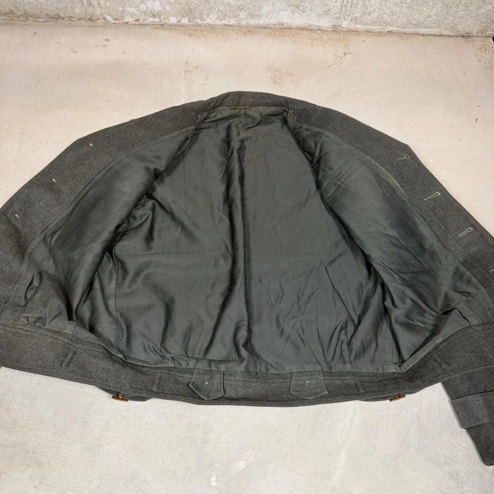 Vintage USMC Wool Ike Jacket Mens Green Military Field Coat PFC Patches 42 Chest